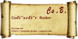 Császár Bodor névjegykártya